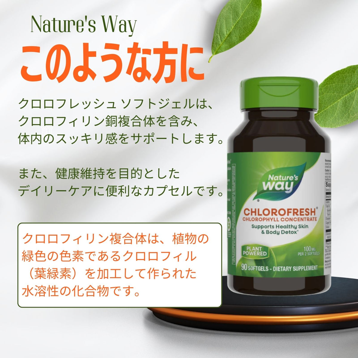 Nature's Way クロロフレッシュ ソフトジェル 90粒 5本セット クロロフレッシュ（Chlorofresh®）／90ソフトジェル